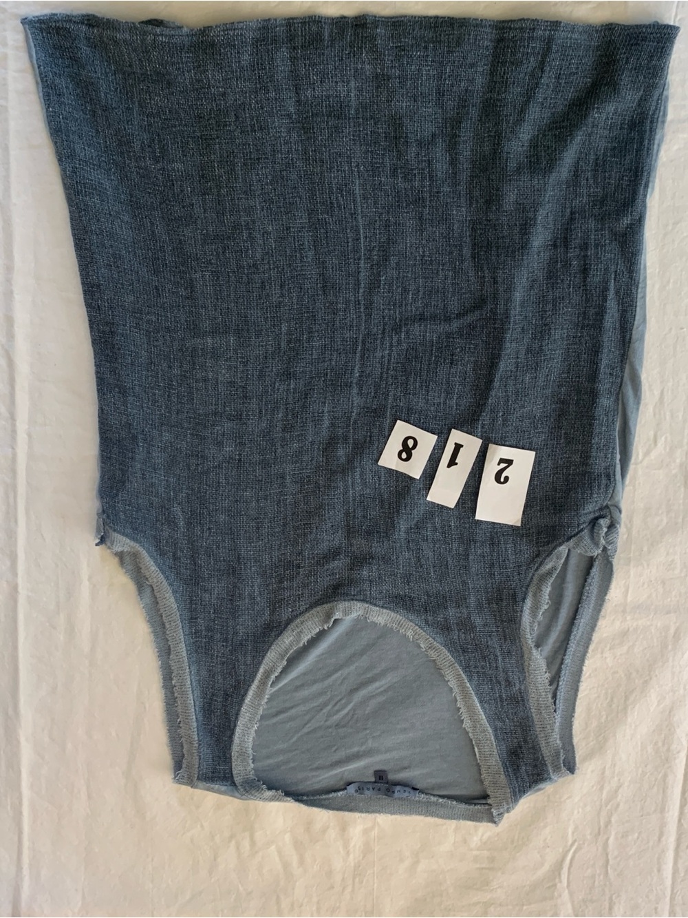 Tempo Paris Light Blue Linen Knit Tank - Picture 6 of 6